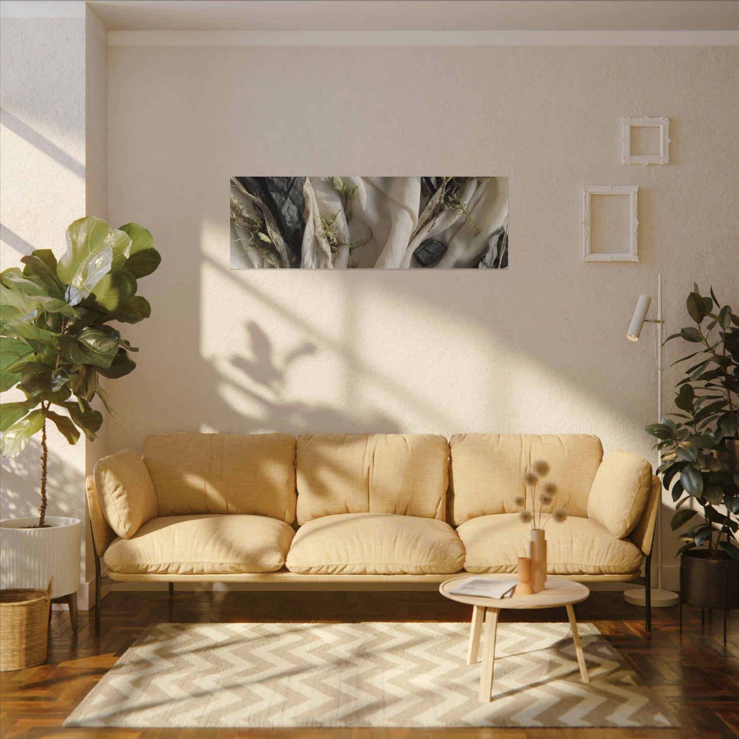 Spring Silk Drape Texture Canvas Art | Warm Decor
