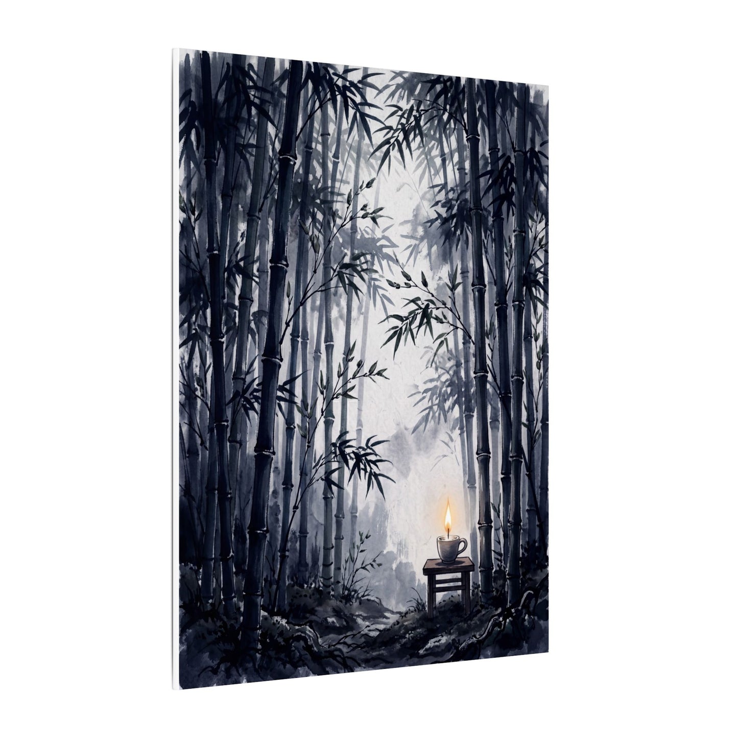 Tranquil Bamboo Grove Canvas Art - Sumi E Zen