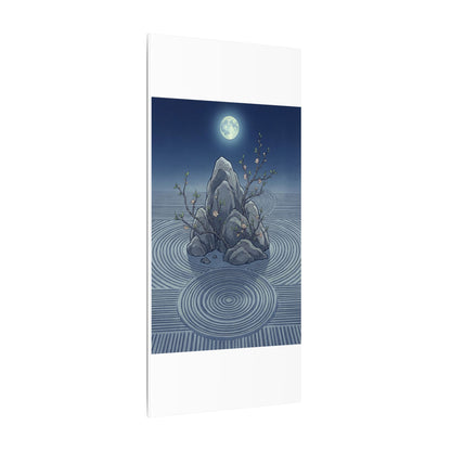 Spring Rock Garden Ukiyo E Inspired Canvas Art | Tranquil Decor