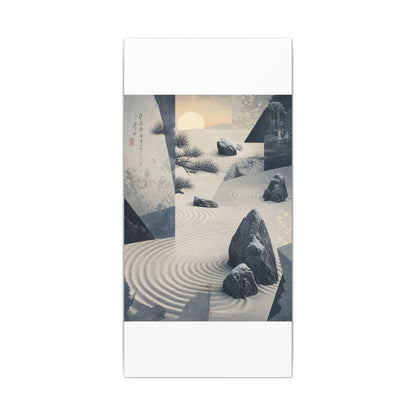 Seijaku Rock Garden Canvas Art - Zen Ukiyo E Inspired