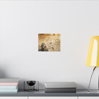 Autumn Rock Garden Watercolor Canvas Art | Neutral Decor
