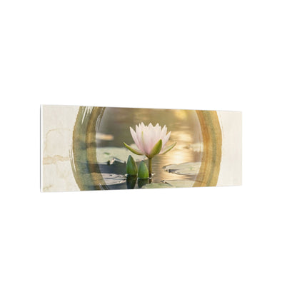 Peaceful Lotus Flower Canvas Art - Enso Zen