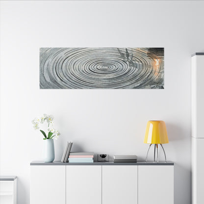 Water Ripple Sumi E Canvas Art | Calm Zen Art