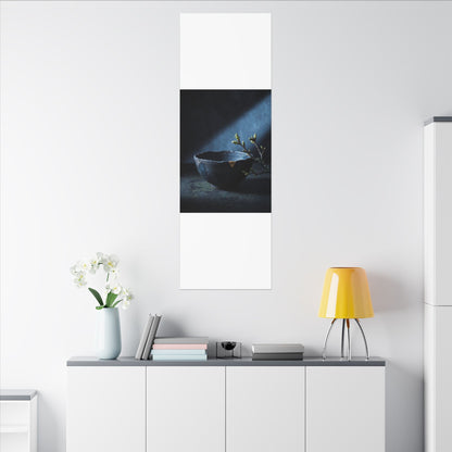 Ceramic Bowl Shadow Zen Canvas Art | Sophisticated Dark Japandi Art