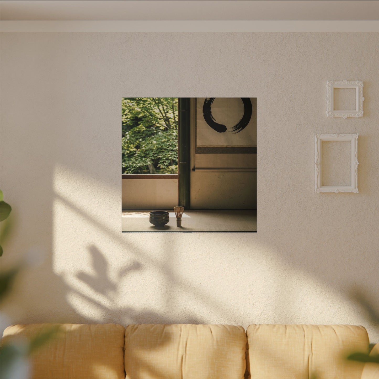 Tea Ceremony Enso Canvas Art | Serene Zen Art