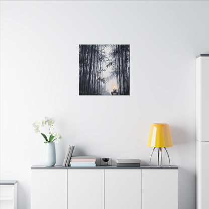 Tranquil Bamboo Grove Canvas Art - Sumi E Zen