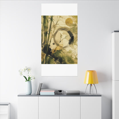 Ink Brushstroke Sumi E Canvas Art | Calm Zen Art