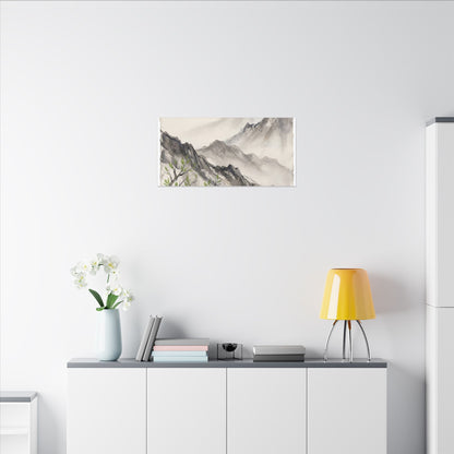 Spring Mountain Mist Texture Canvas Art | Warm Decor