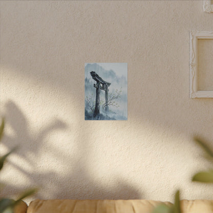Torii Gate Canvas Art | Spring Zen Sumi E Art