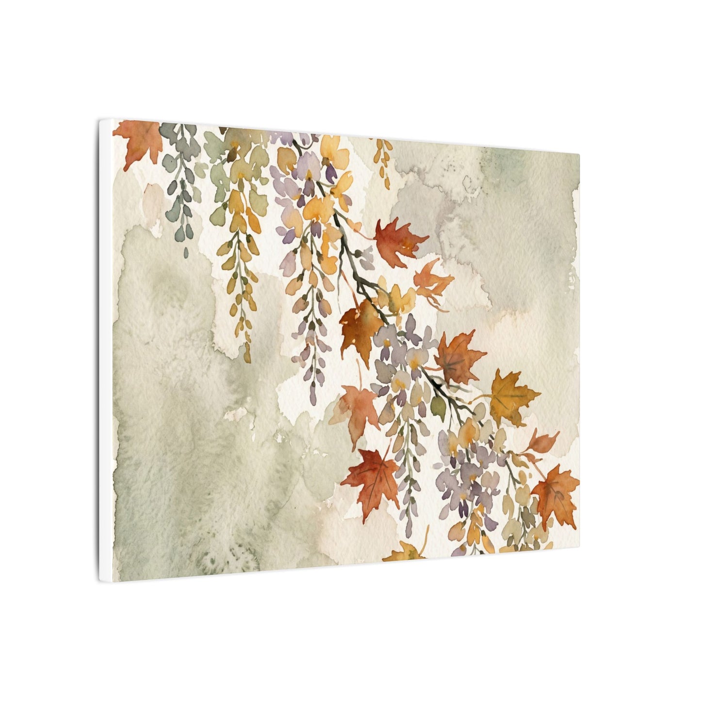 Ma Wisteria Canvas Art - Japandi Watercolor