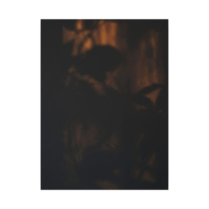 Shadow Play Summer Canvas Art | Dark Japandi Sophisticated Design