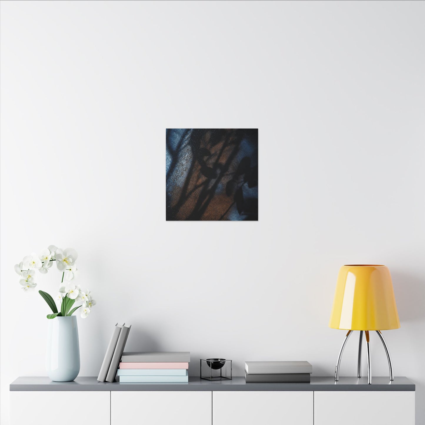 Moonlight Shadow Play Canvas Art - Dark Japandi Ma