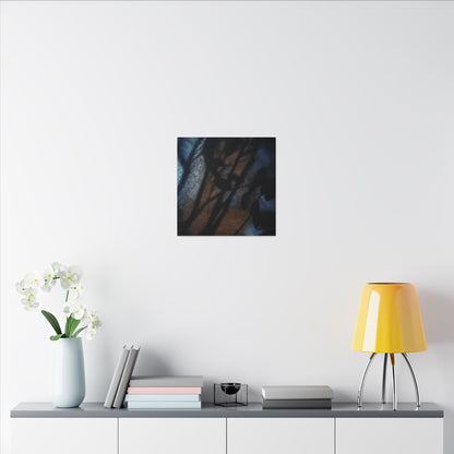 Moonlight Shadow Play Canvas Art - Dark Japandi Ma