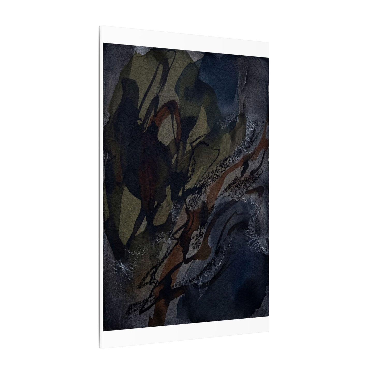 Shadow Play Winter Canvas Art | Dark Japandi Luxurious Design