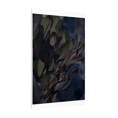 Shadow Play Winter Canvas Art | Dark Japandi Luxurious Design