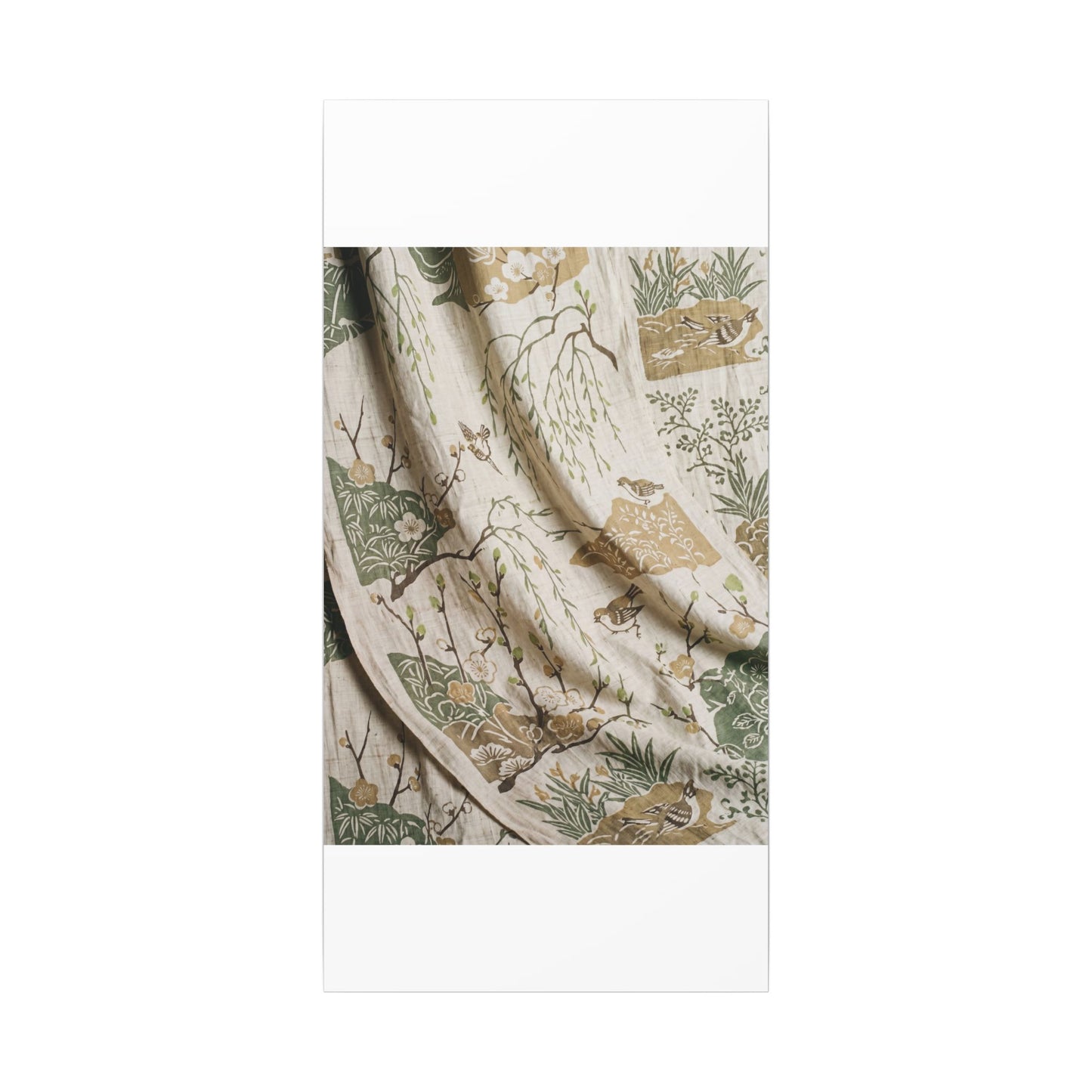 Silk Drape Canvas Art | Spring Japandi Japanese Pattern Art