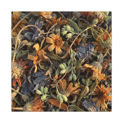Spring Dried Flowers Japanese Pattern Canvas Art | Warm Decor