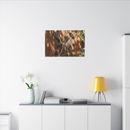 Kanso Rust Patina Canvas Art - Kintsugi Gold Vein