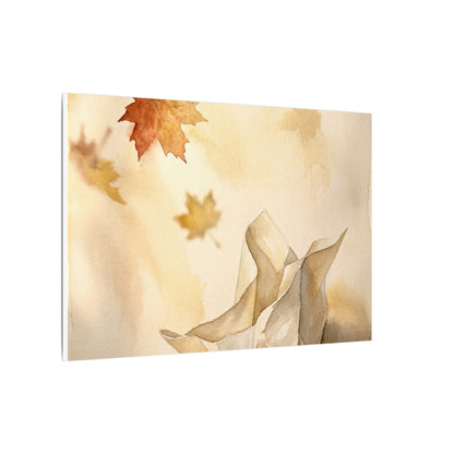 Japandi Paper Fold in Golden Hour | Watercolor Canvas Art