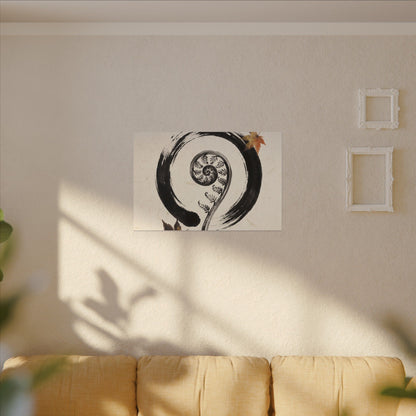 Fern Unfurling Autumn Canvas Art | Zen Peaceful Design