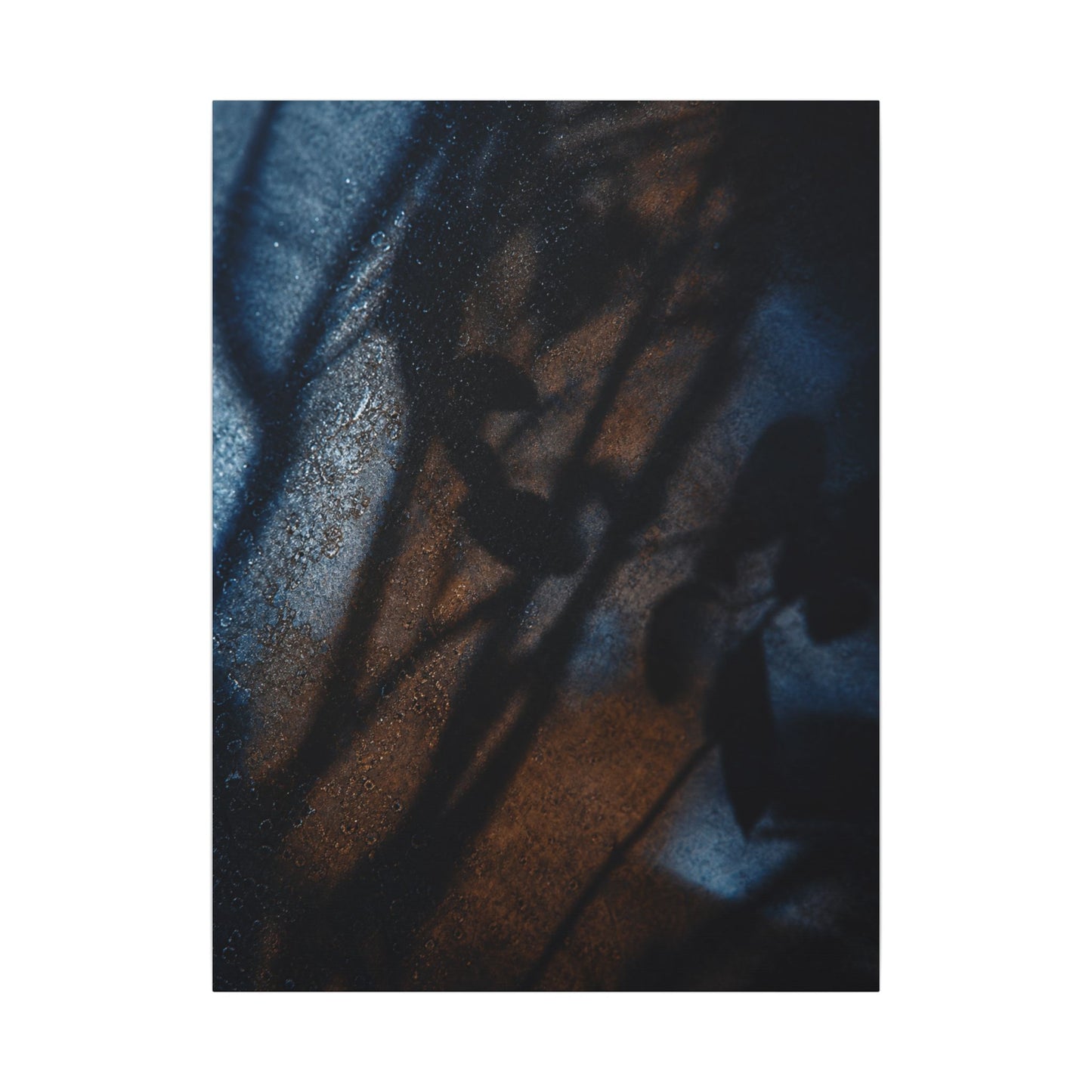 Moonlight Shadow Play Canvas Art - Dark Japandi Ma