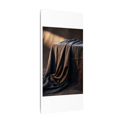 Silk Drape Canvas Art | Winter Dark Japandi Shadow Zen Art