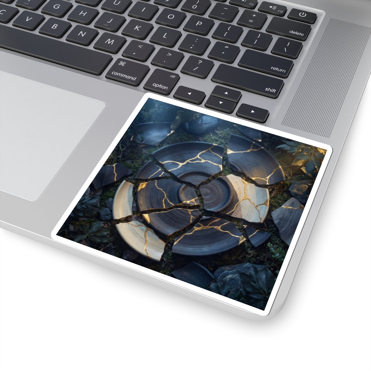 Summer Broken Pottery Gold Vein Sticker | Philosophical Decor Art Print