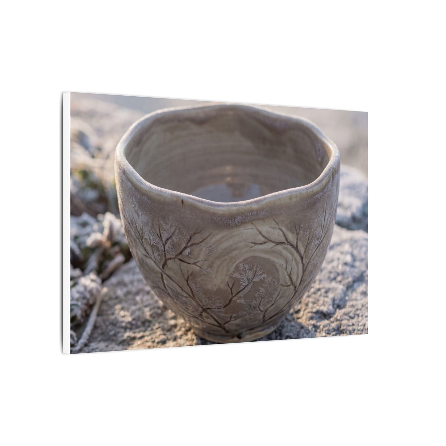 Seijaku Ceramic Bowl Canvas Art - Japandi Japanese Pattern