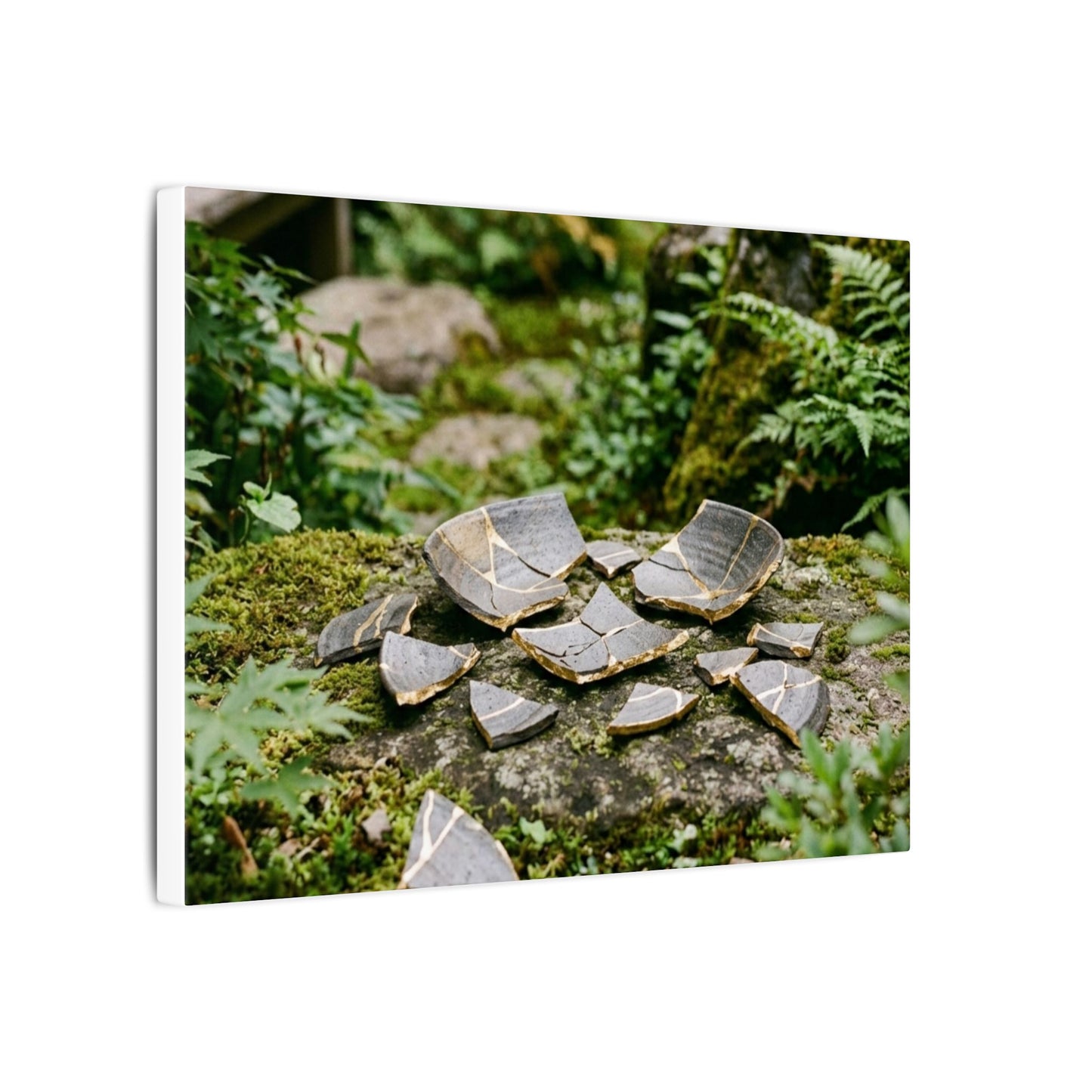 Summer Broken Pottery Gold Repair Canvas Art | Resilient Decor