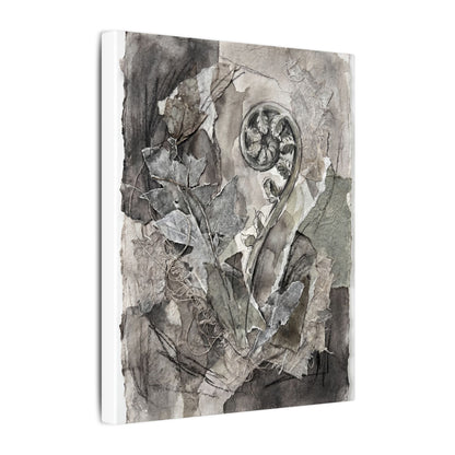 Japandi Fern Unfurling in Overcast | Texture Canvas Art