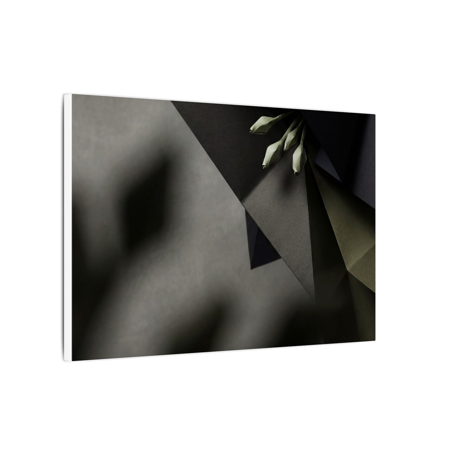 Paper Fold Moody Minimal Canvas Art | Luxurious Dark Japandi Art