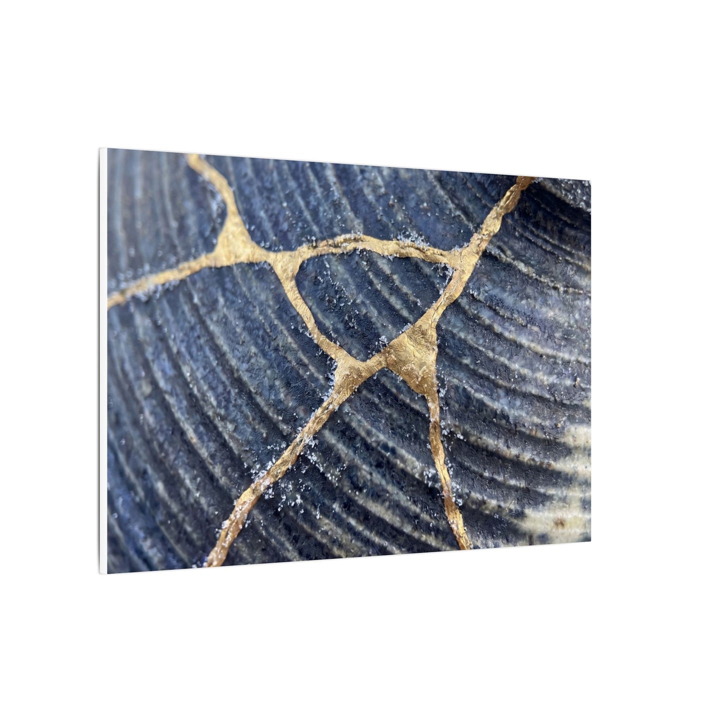 Shibui Water Ripple Canvas Art - Kintsugi Gold Repair
