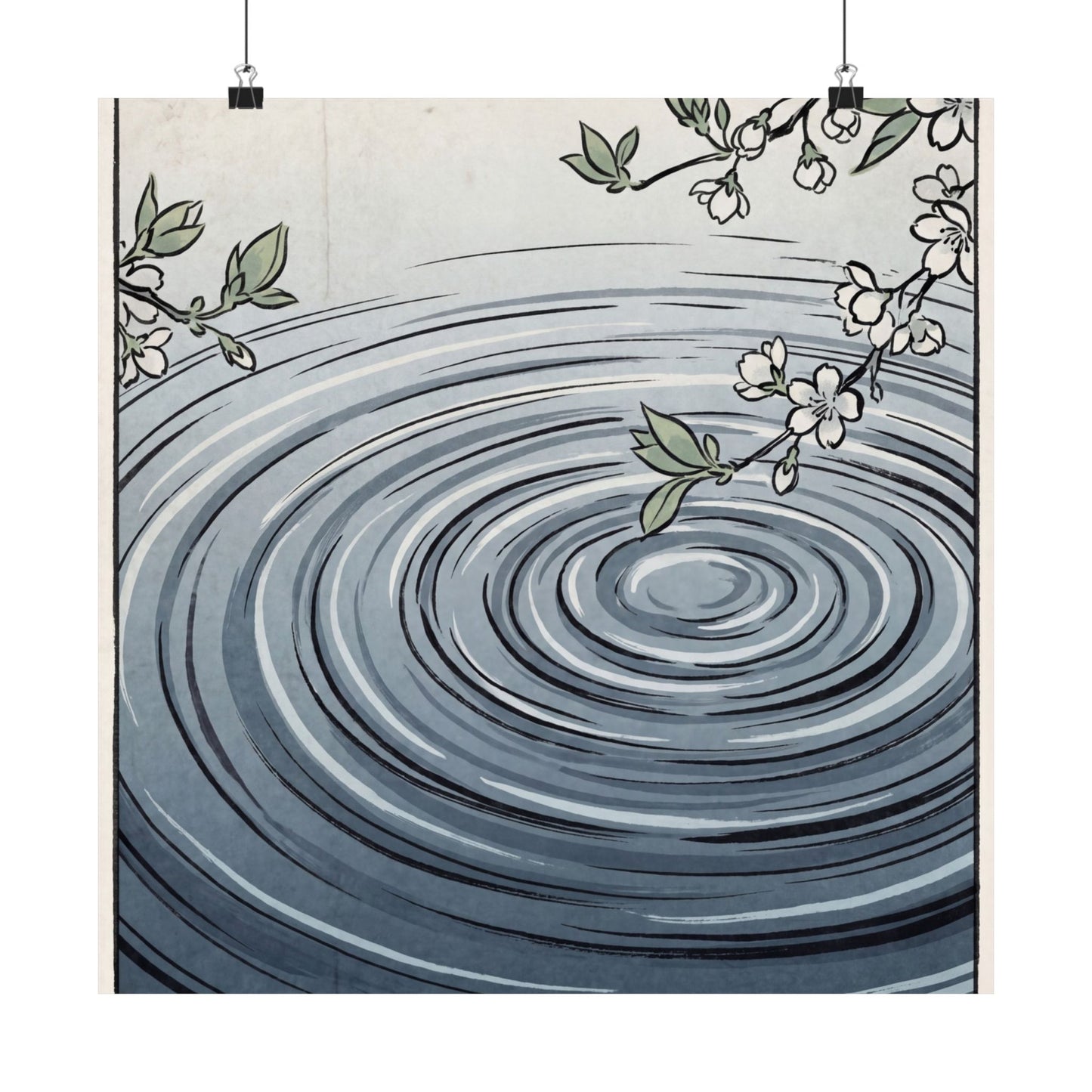 Water Ripple Spring Wall Art Print | Zen Peaceful Design