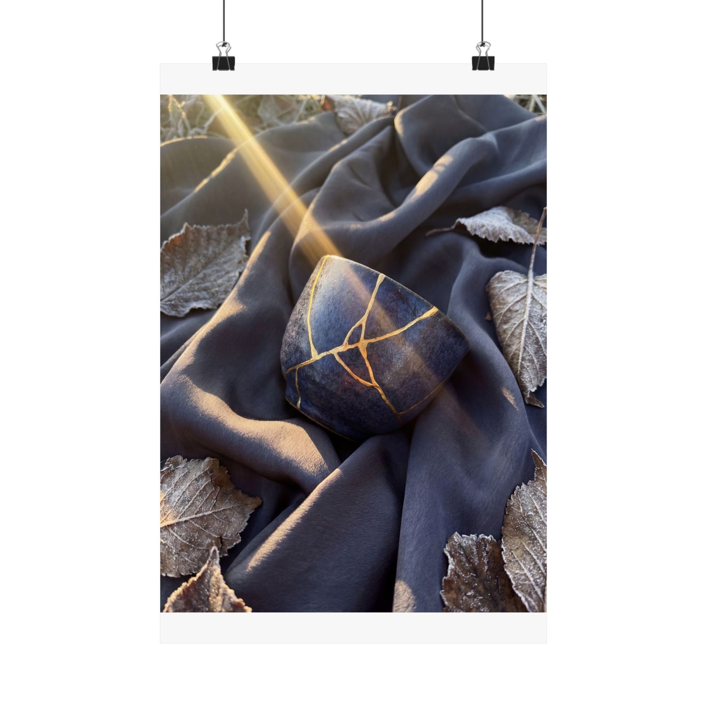 Resilient Silk Drape Wall Art Print - Gold Repair Kintsugi Art Print