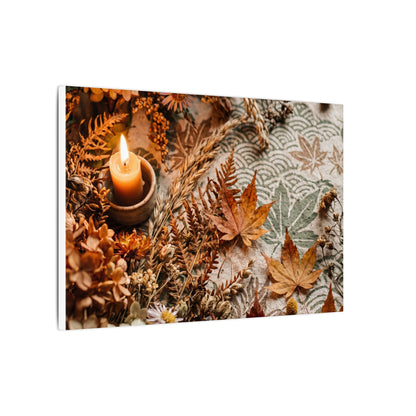 Candlelight Dried Flowers Canvas Art - Japandi Seijaku
