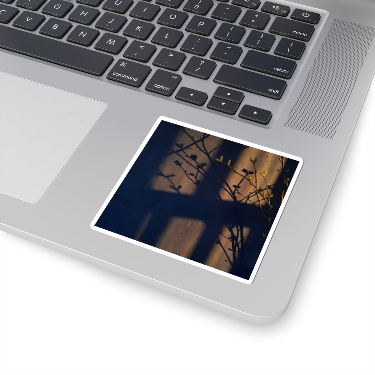 Shadow Play Spring Sticker | Dark Japandi Moody Design Art Print