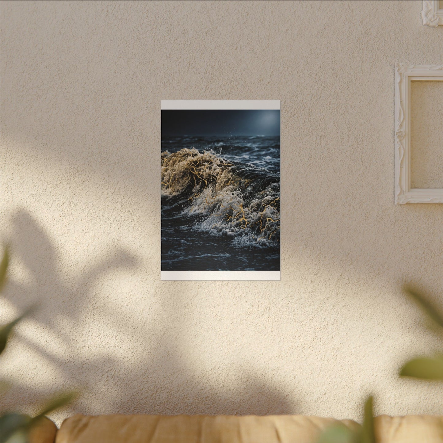 Ocean Wave Winter Canvas Art | Kintsugi Artful Design