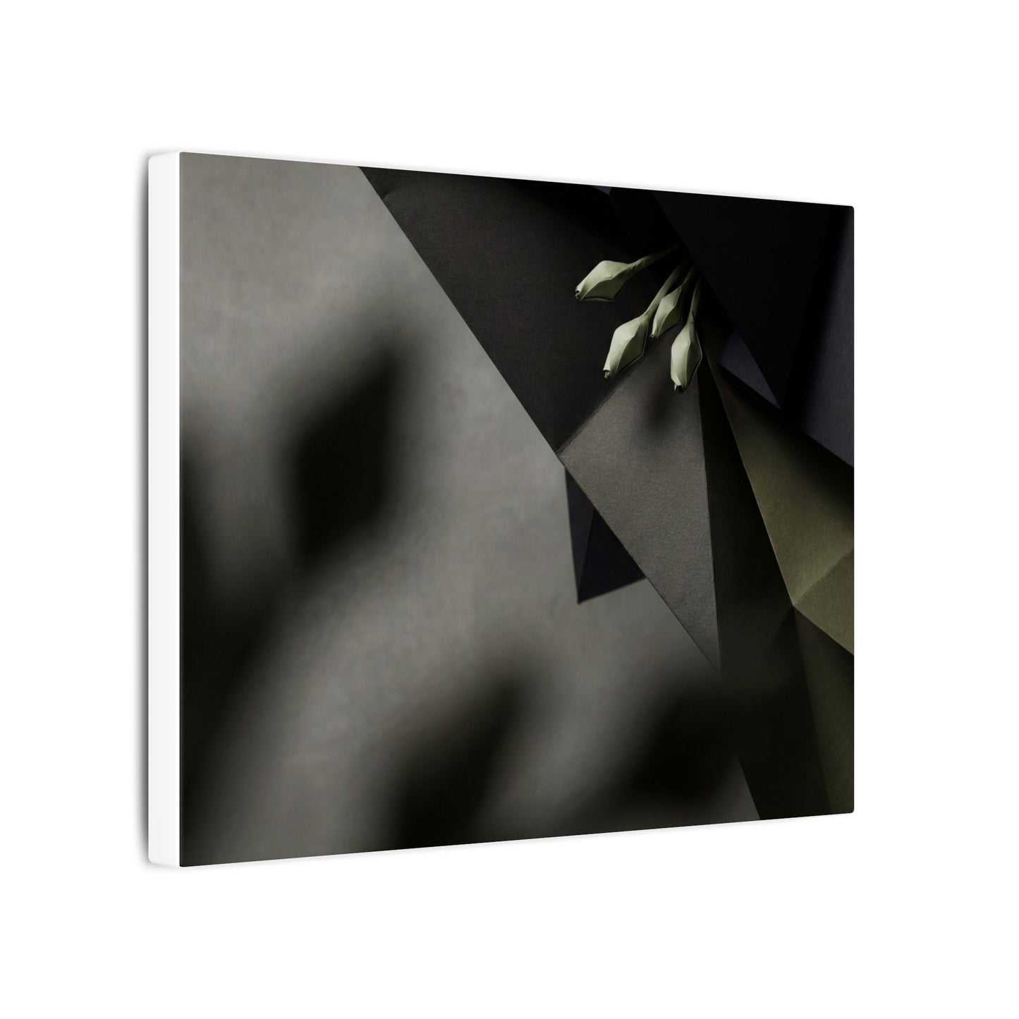 Paper Fold Moody Minimal Canvas Art | Luxurious Dark Japandi Art