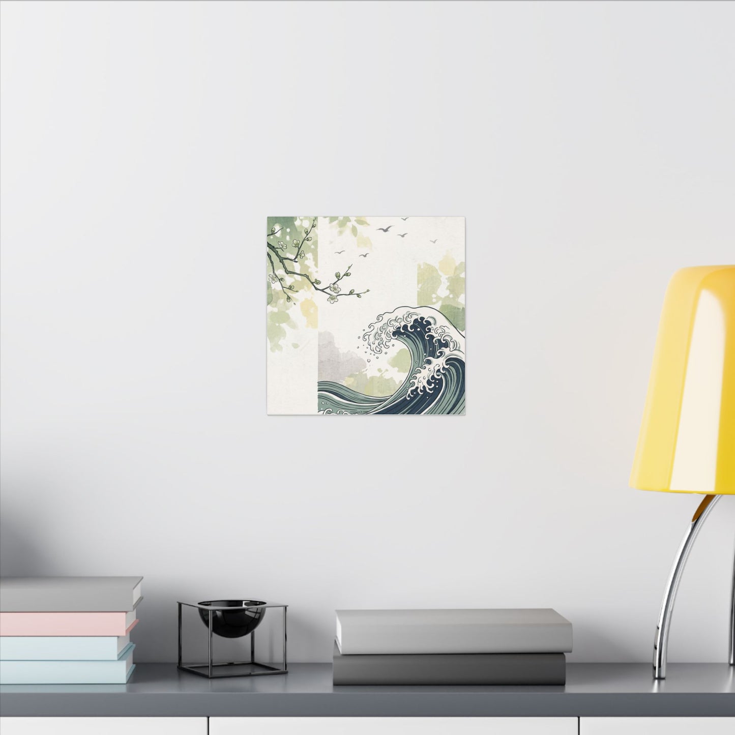 Spring Ocean Wave Ukiyo E Inspired Canvas Art | Serene Decor