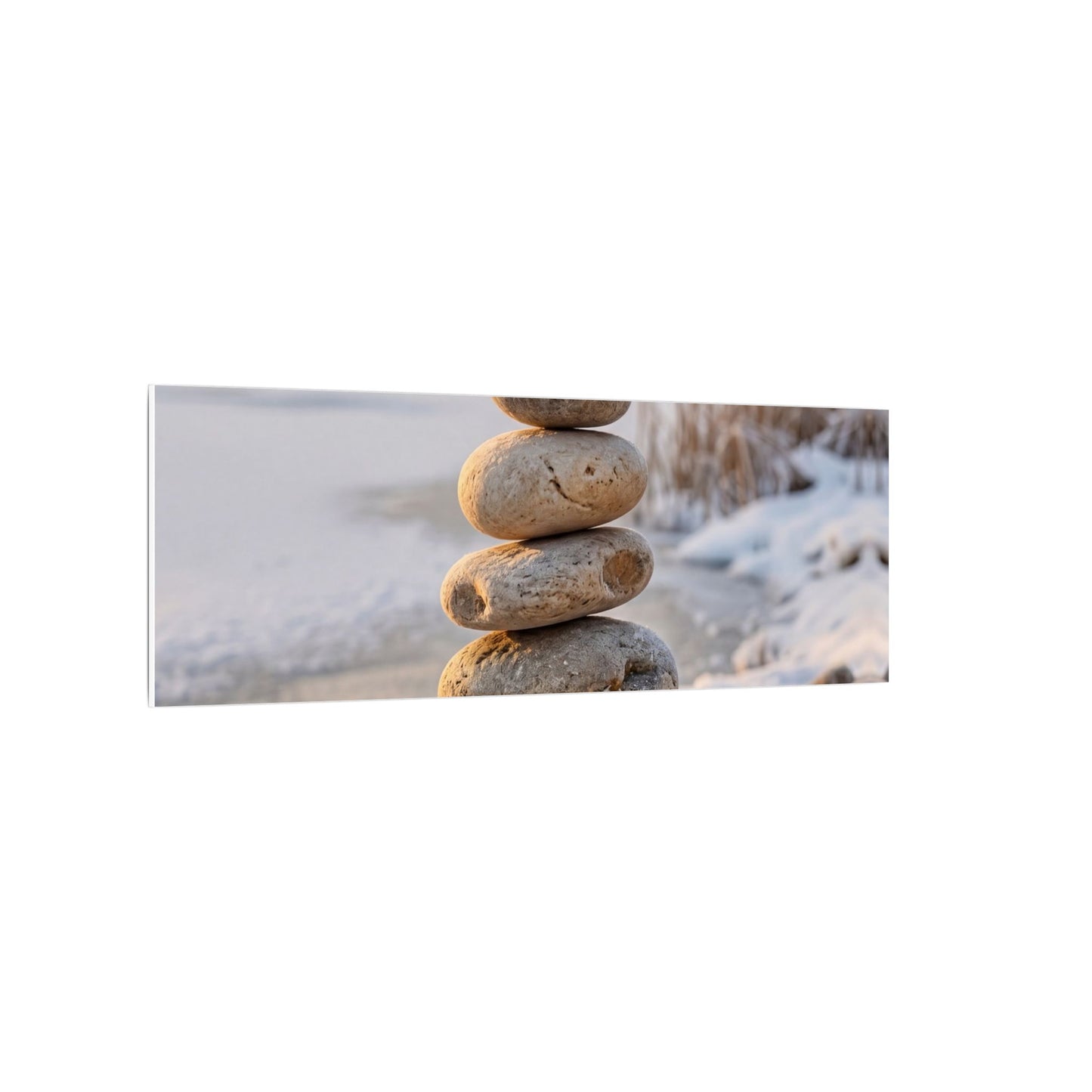 Ma River Stones Canvas Art - Japandi Japanese Pattern