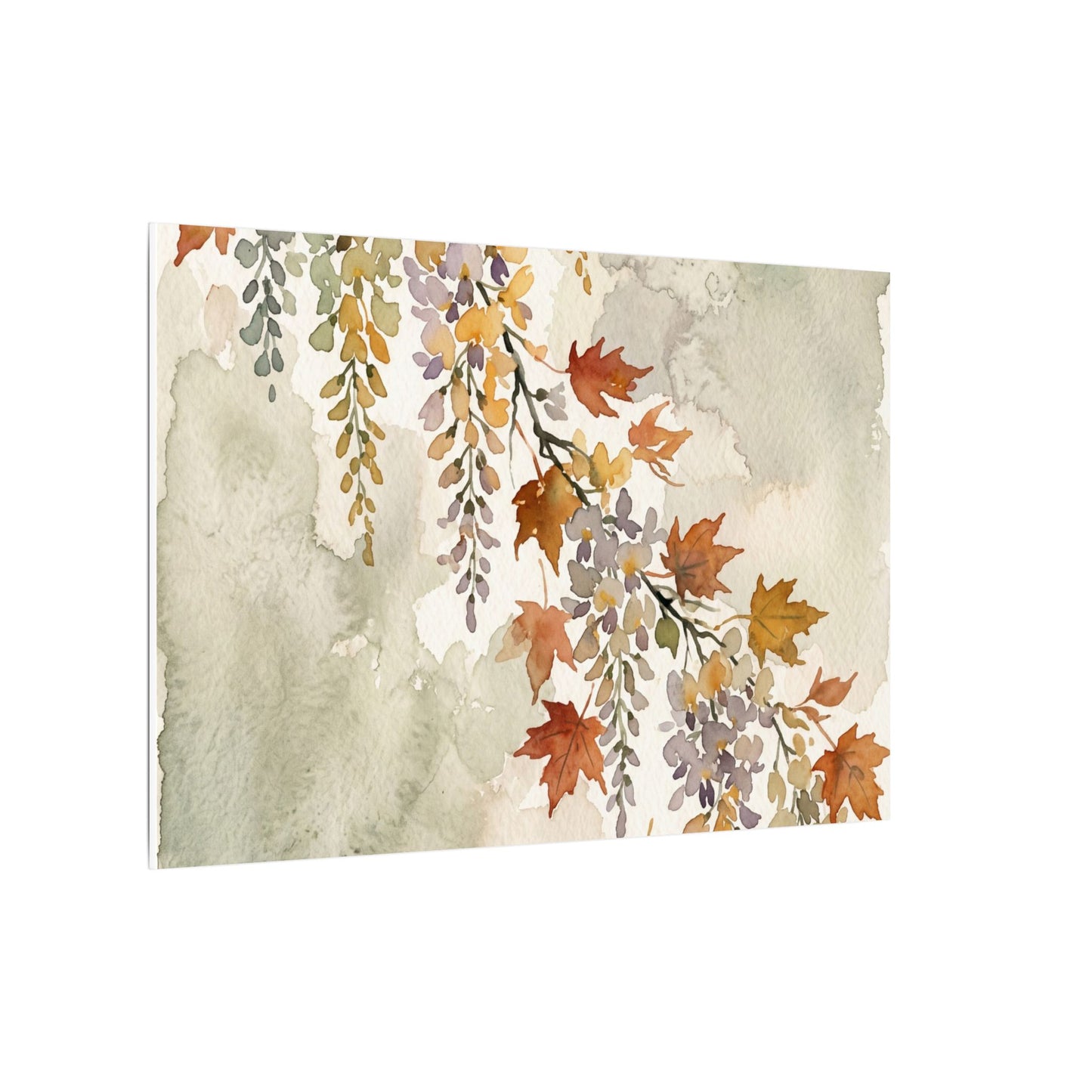 Ma Wisteria Canvas Art - Japandi Watercolor