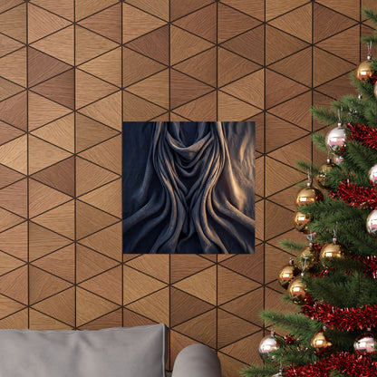 Silk Drape Shadow Zen Wall Art Print | Sophisticated Dark Japandi Art