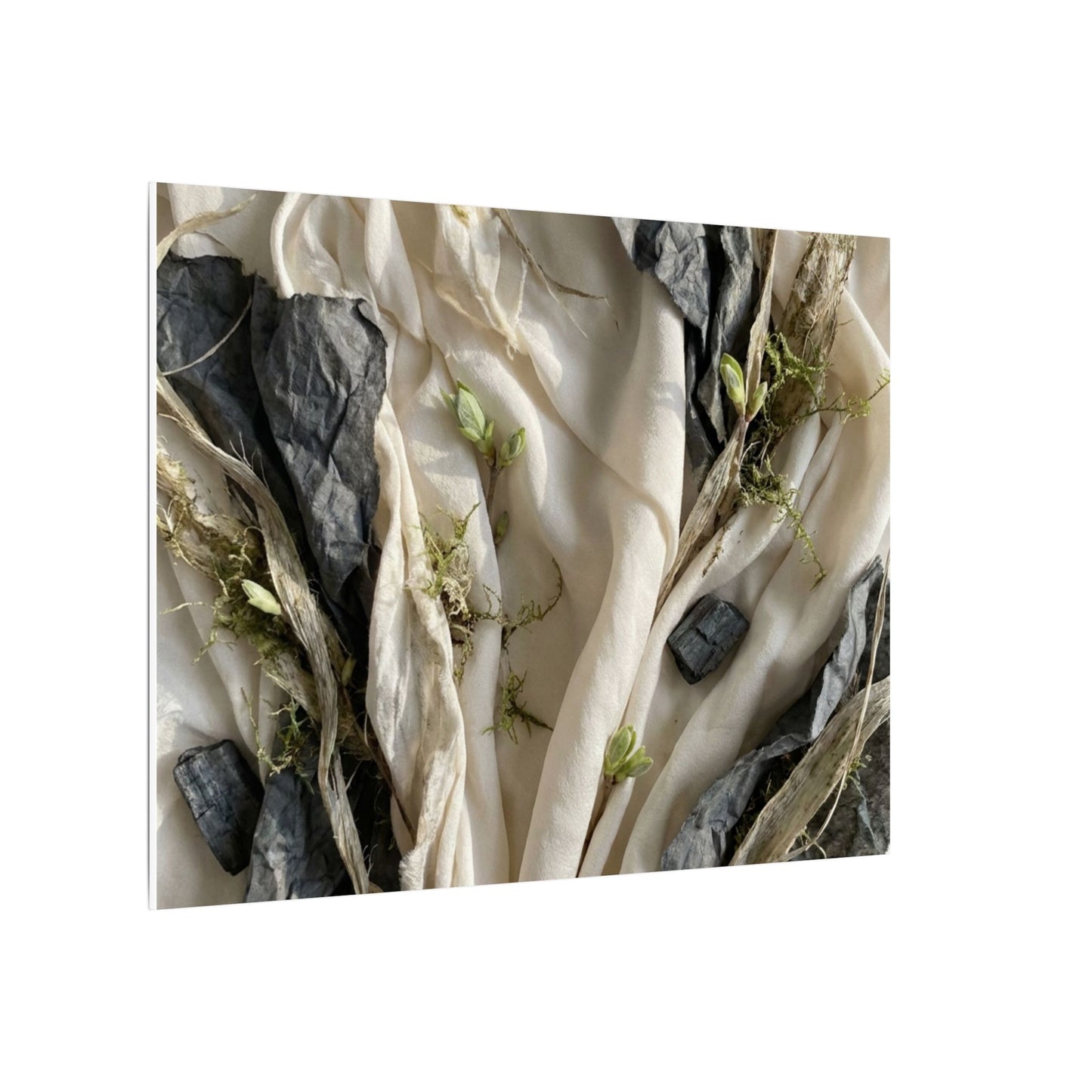 Spring Silk Drape Texture Canvas Art | Warm Decor