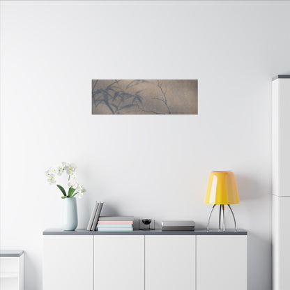 Shadow Play Canvas Art | Winter Japandi Japanese Pattern Art