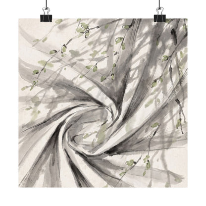 Silk Drape Wall Art Print | Spring Zen Sumi E Art Art Print