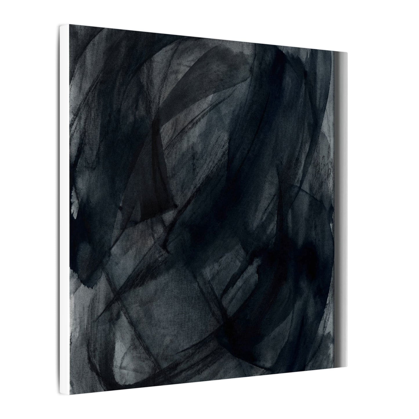 Deep Tones Dark Japandi Charcoal Canvas Art