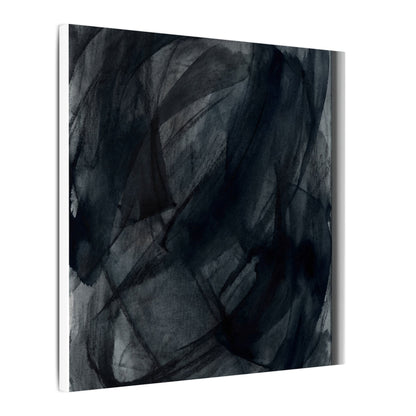 Deep Tones Dark Japandi Charcoal Canvas Art
