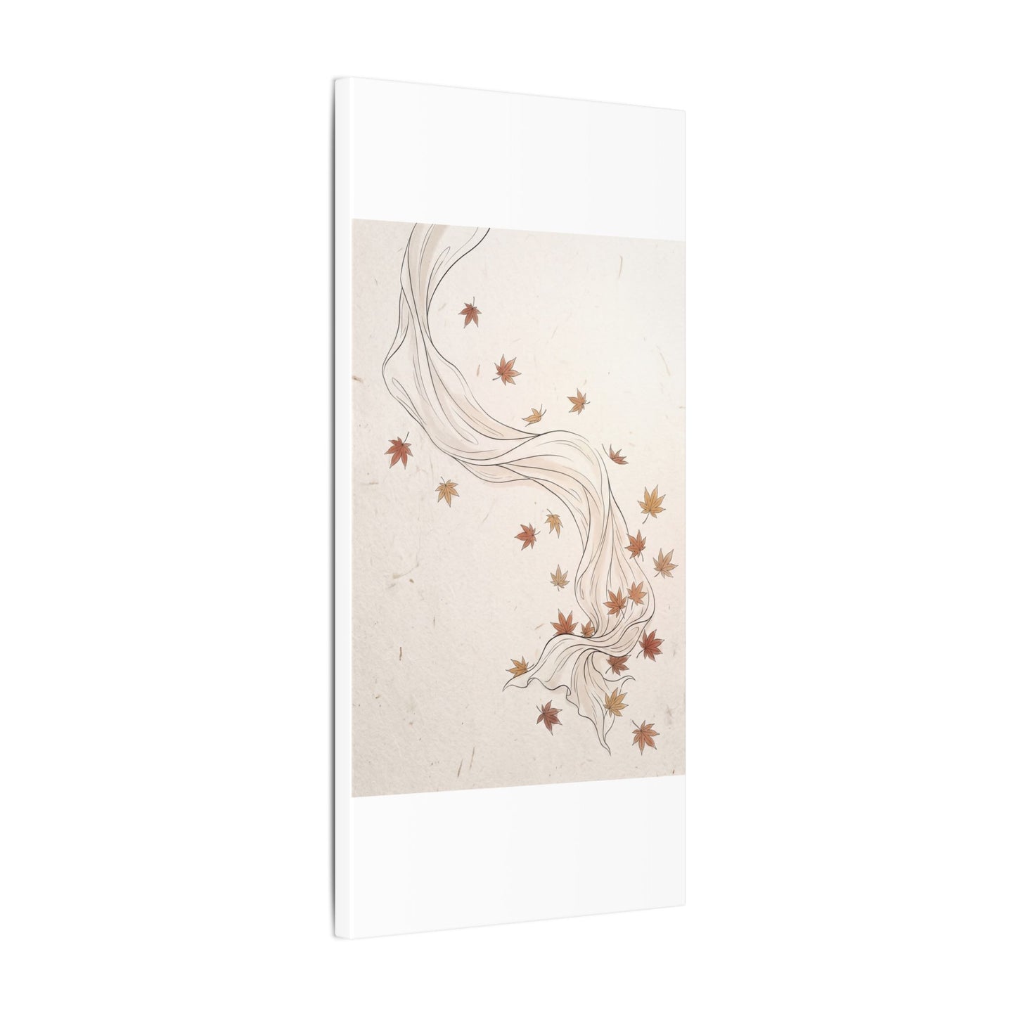 Japandi Silk Drape in Dawn | Minimal Line Canvas Art