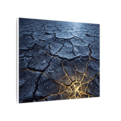 Moonlight Cracked Earth Canvas Art - Kintsugi Mono No Aware