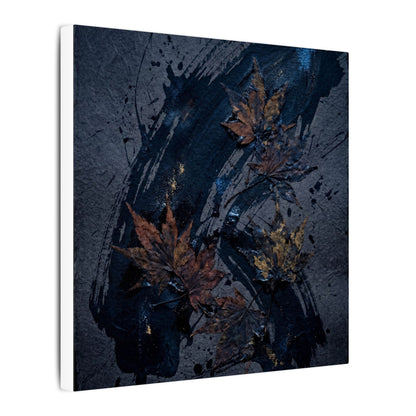 Sophisticated Ink Brushstroke Canvas Art - Dark Texture Dark Japandi